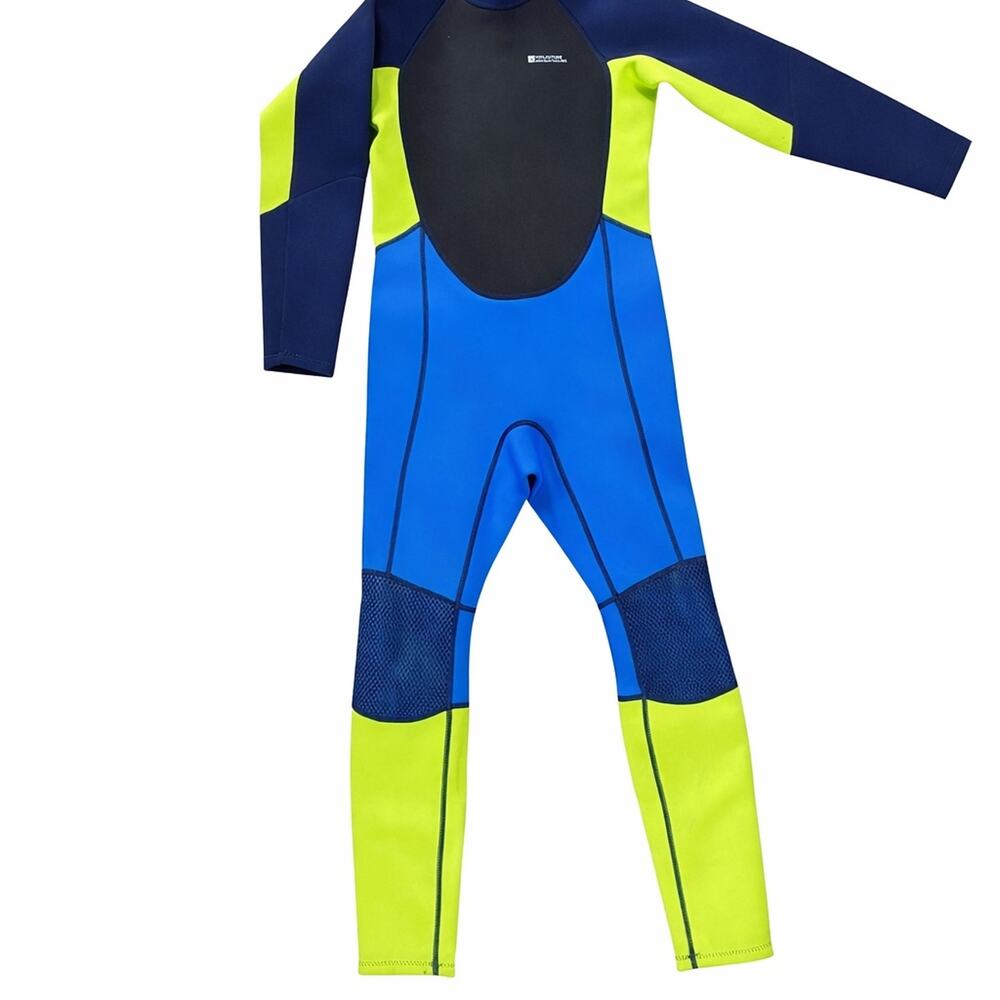 Mountain Warehouse Beach Youth Full Wetsuit Size 13 Years Blue Black Neon Green